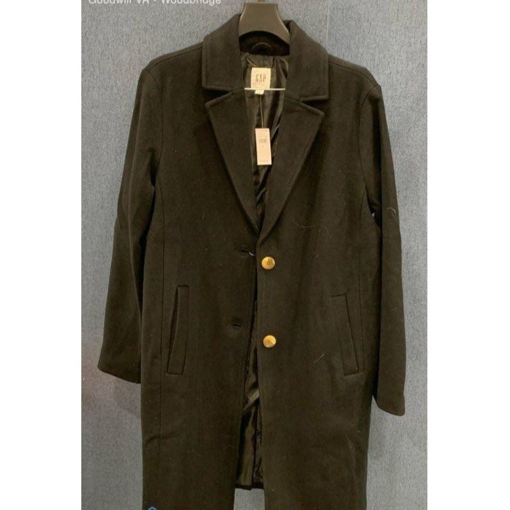 Gap Men's Black Wool  Coat Size L‎ NWT